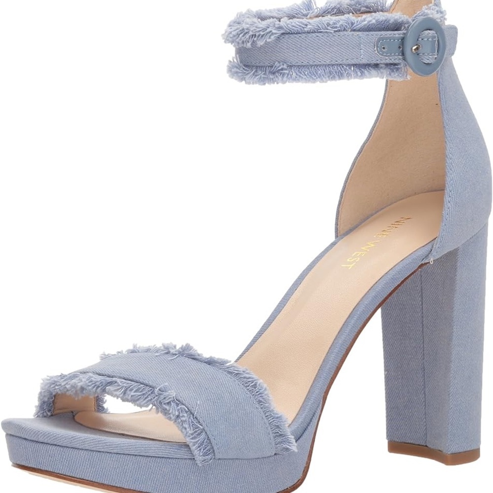 Nine West Denim Platform Sandal, size 6